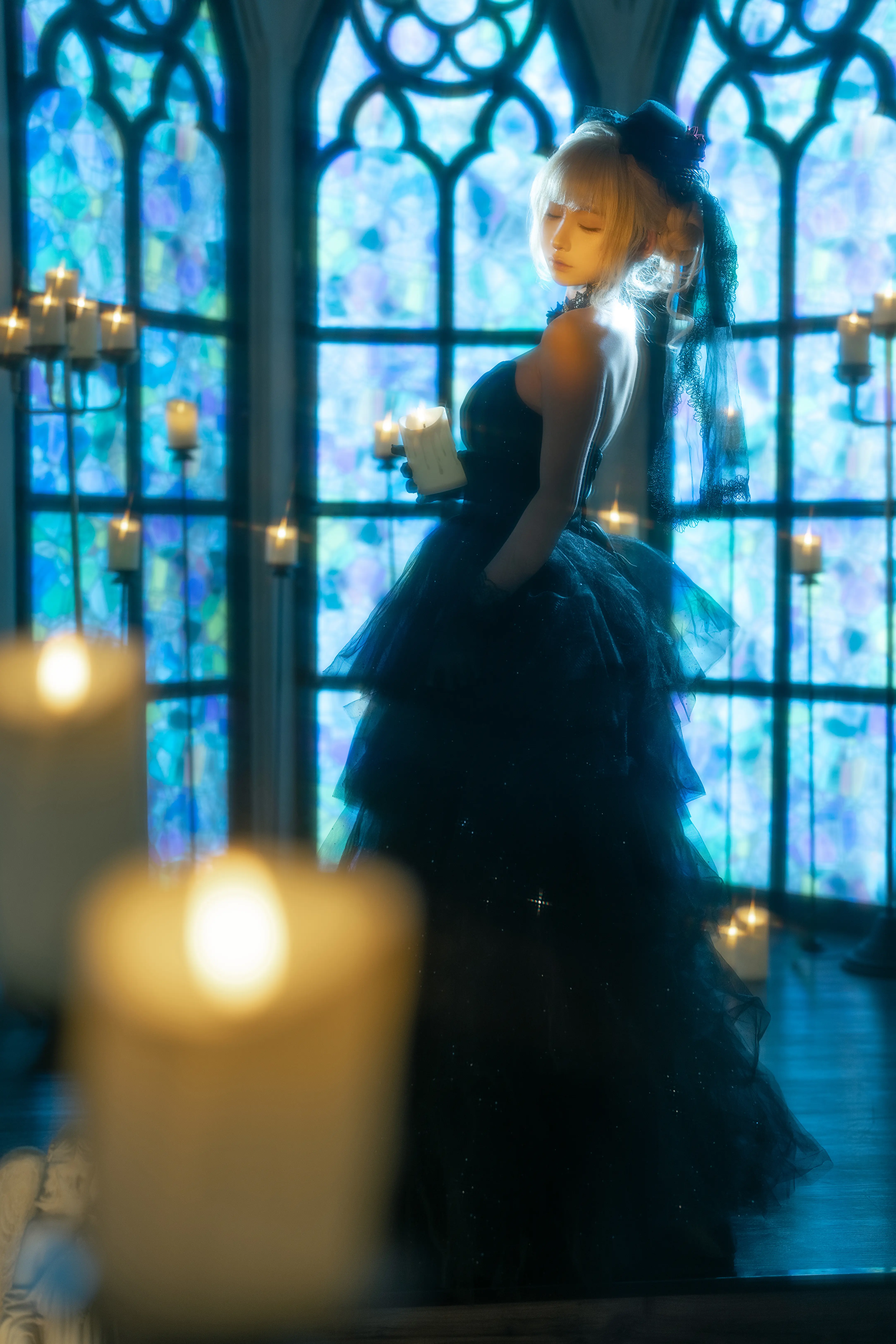 图片[3]-蠢沫沫 黑婚纱cos图集全册资源在线观看共37P+1V