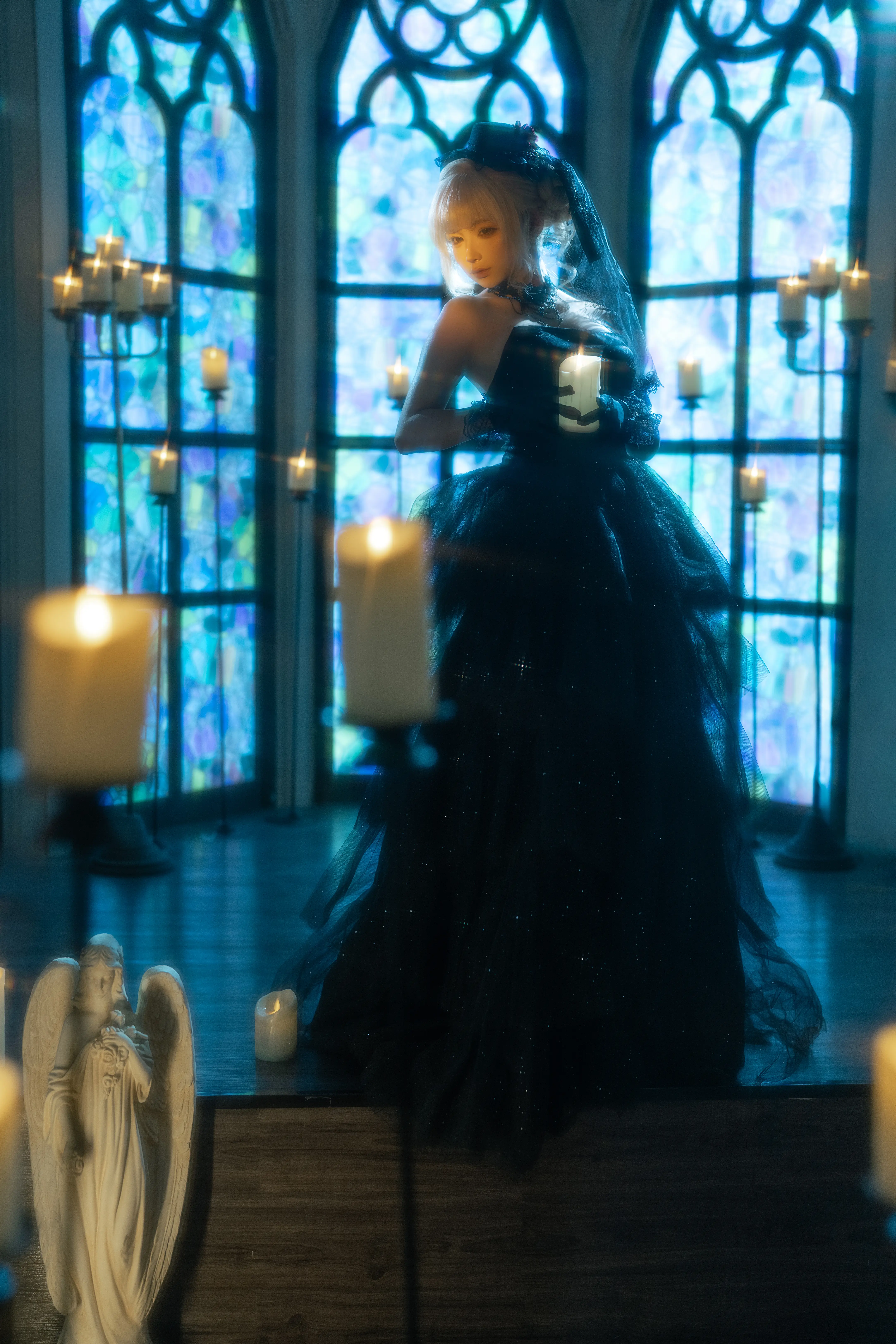 图片[4]-蠢沫沫 黑婚纱cos图集全册资源在线观看共37P+1V