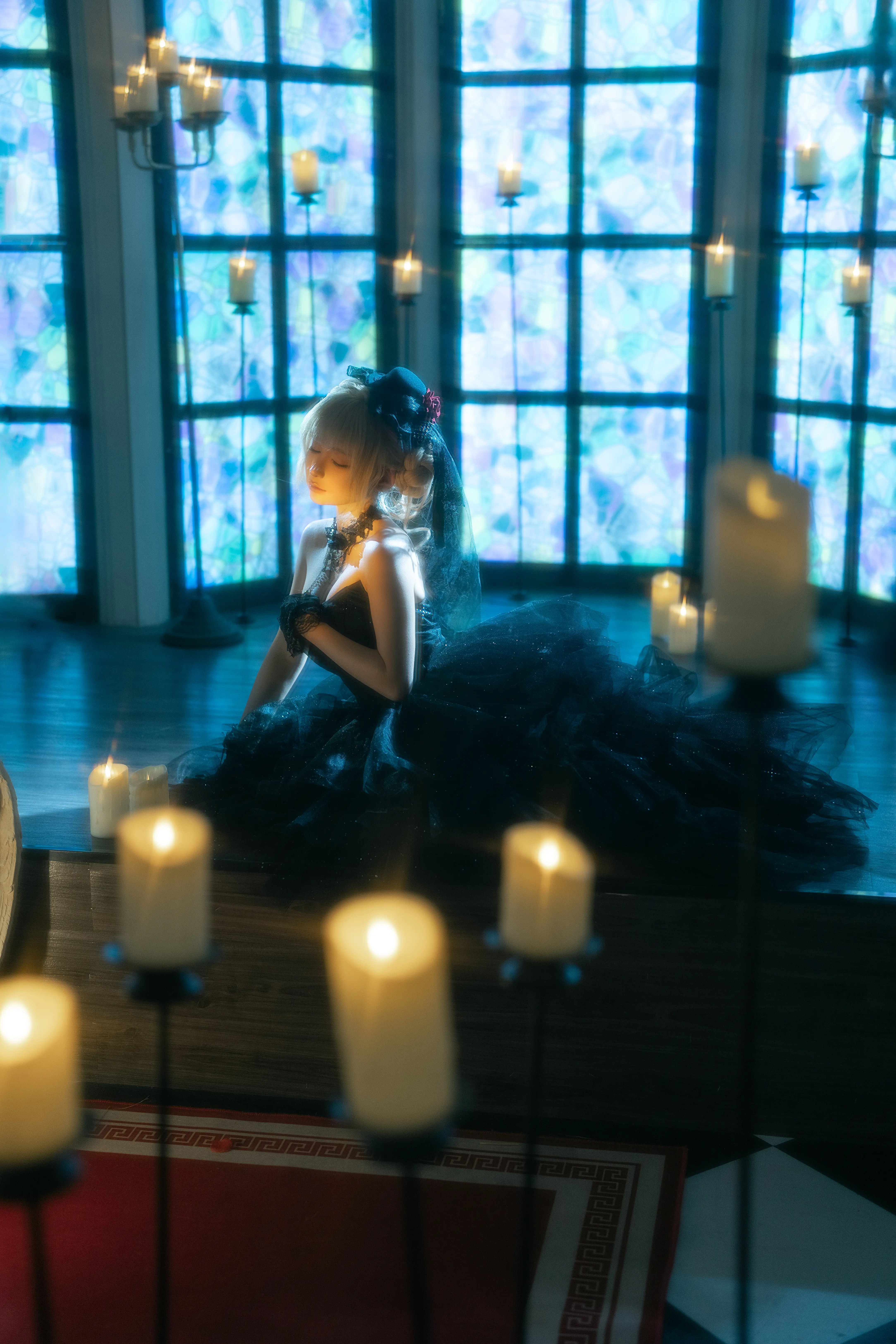 图片[6]-蠢沫沫 黑婚纱cos图集全册资源在线观看共37P+1V