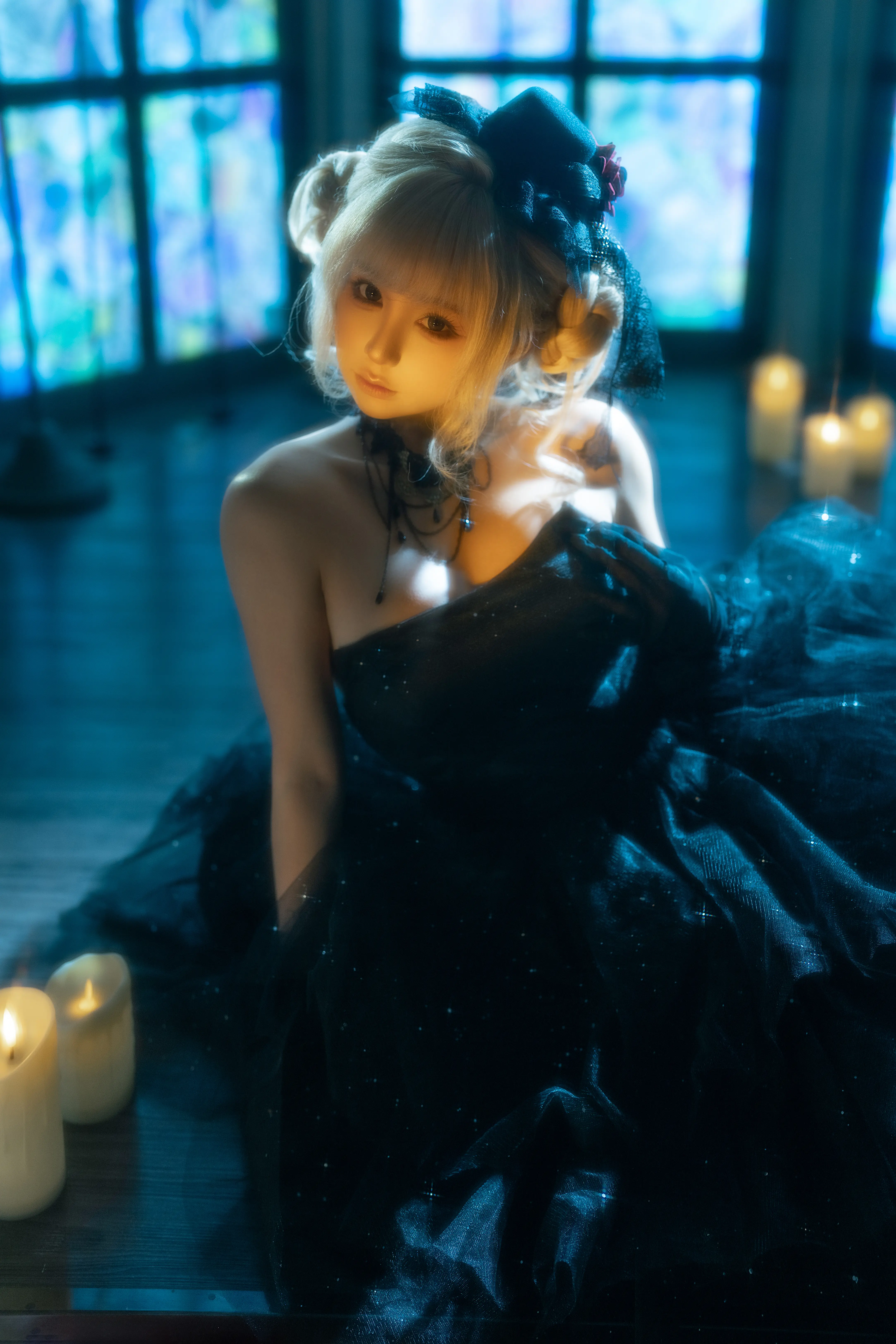 图片[7]-蠢沫沫 黑婚纱cos图集全册资源在线观看共37P+1V